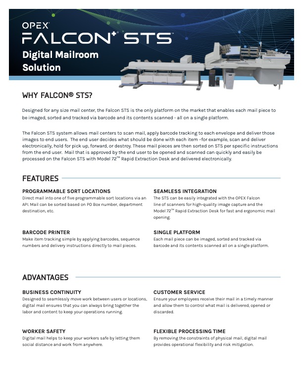 Falcon STS Digital Mailroom Solution