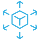 hexagon icon with arrows